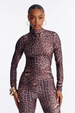 NWT Elise Leopard Capri Pant Set - Brown/combo Large New Body Cover Style Party